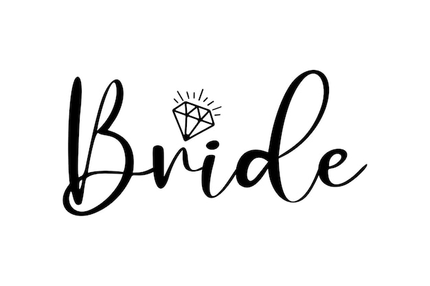 Vektor brude bryllup logo