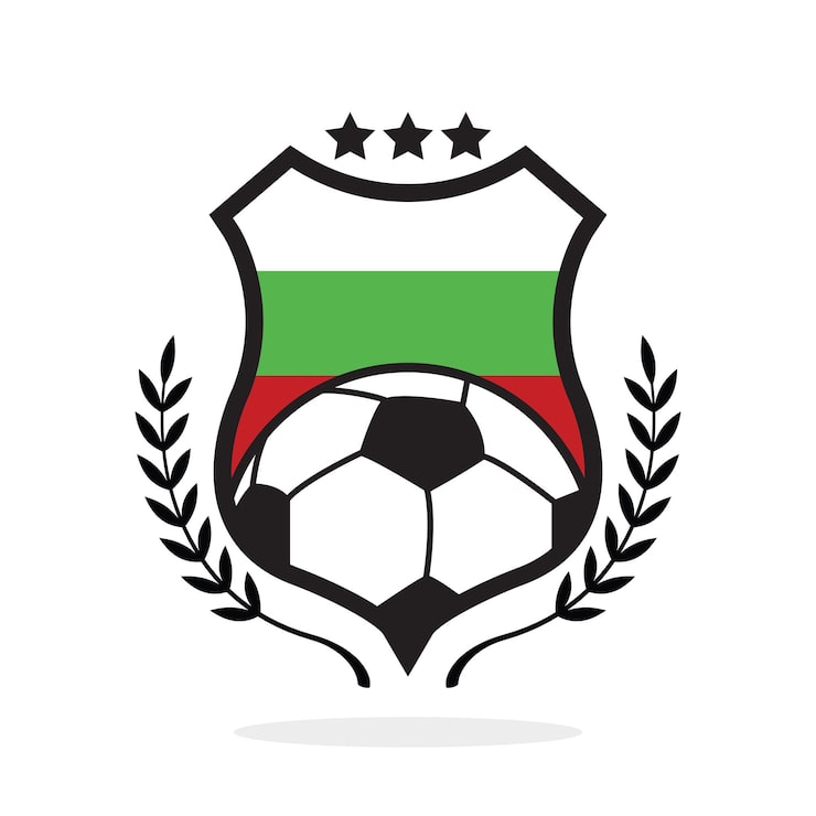 Vektor bulgariens nationale flag fodbold emblem