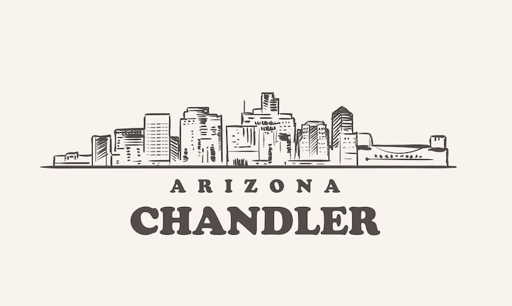 Vektor chandler skyline, arizona.