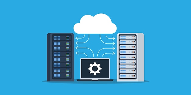 Vektor cloud computing infrastruktur og dataflow