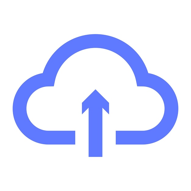 Vektor cloud upload ikon til datalagring og overførsel.