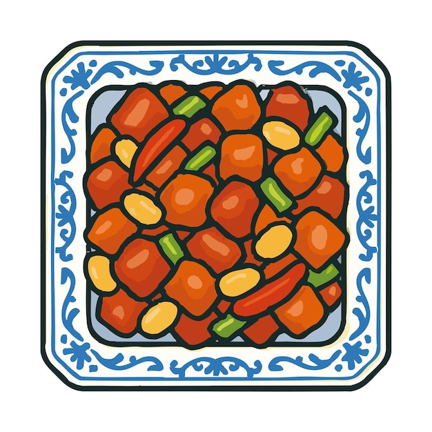 Vektor cn_cuisine zhong guo cai