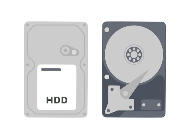Vektor computerdele hdd harddisk
