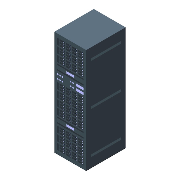 Vektor datacenter server, der viser cloud computing koncept