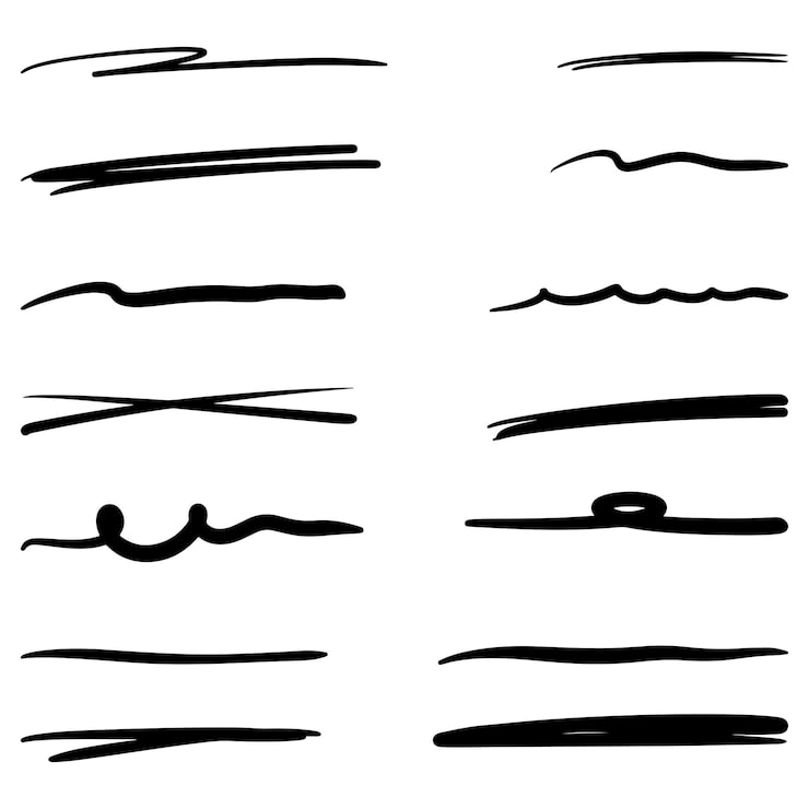 Vektor doodle skitse stil af fremhævning af elementer tegneserie håndtegnet illustration til koncept design
