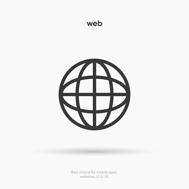Vektor et webdesign med et webdesign i sort og hvid