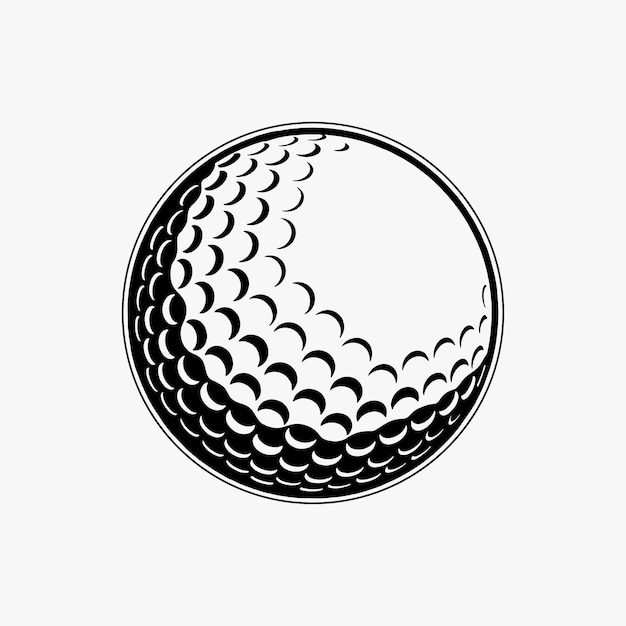 Vektor golfbold silhuet vektor