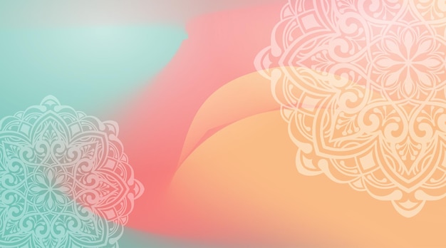 Vektor gradient baggrund med mandala ornament