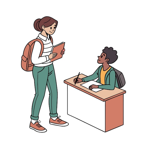 Vektor illustration af elevaktivitet