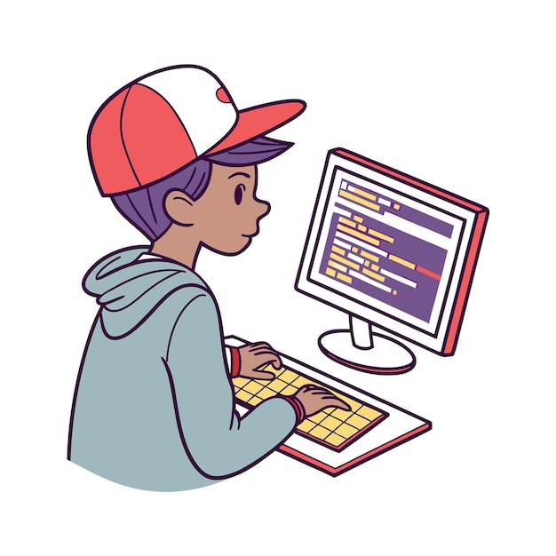 Vektor illustration af elevaktivitet