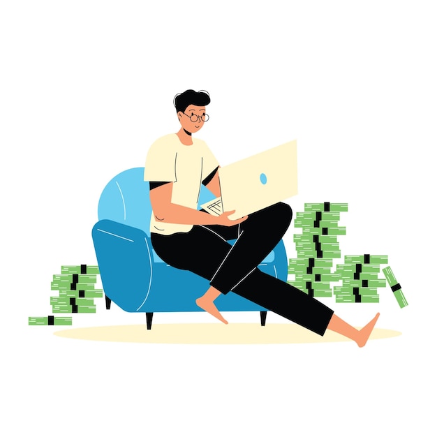 Vektor illustration af freelancearbejde