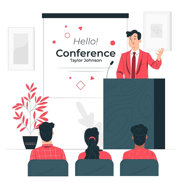 Vektor konference koncept illustration