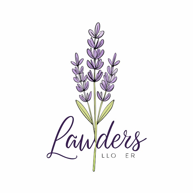 Vektor lavendel blomsterkrans