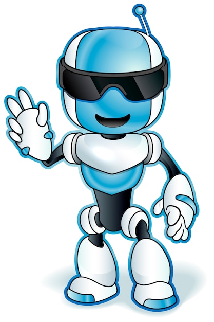 Vektor legetøjsrobot cartoon illustration.