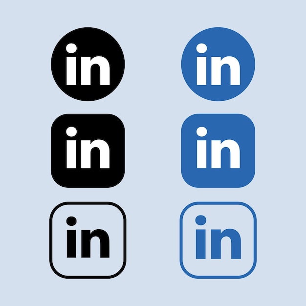Vektör linkedin logosunun çeşitleri