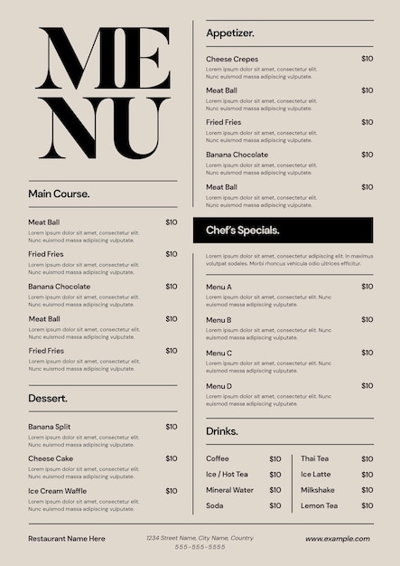 Vektor madmenu