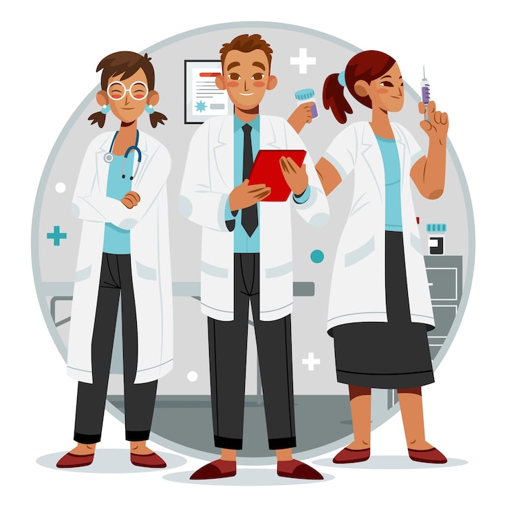 Vektor medicinsk illustration i fladt design