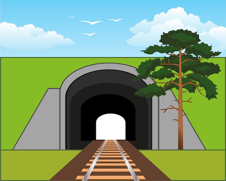 Vektör metroda rehberlik eden demiryolu keder türü