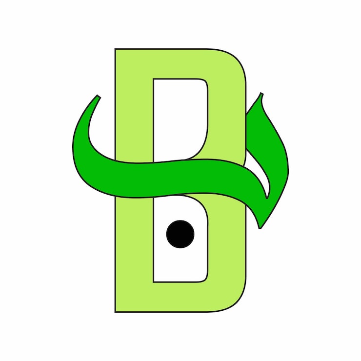 Vektor modern bokstav b bay b arabisk kalligrafi logotyp