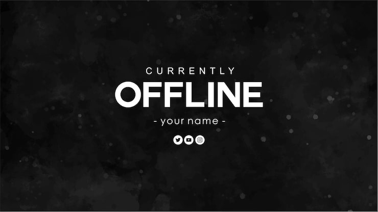 Vektor nuvarande twitch-bannerbakgrund med abstrakt stänk