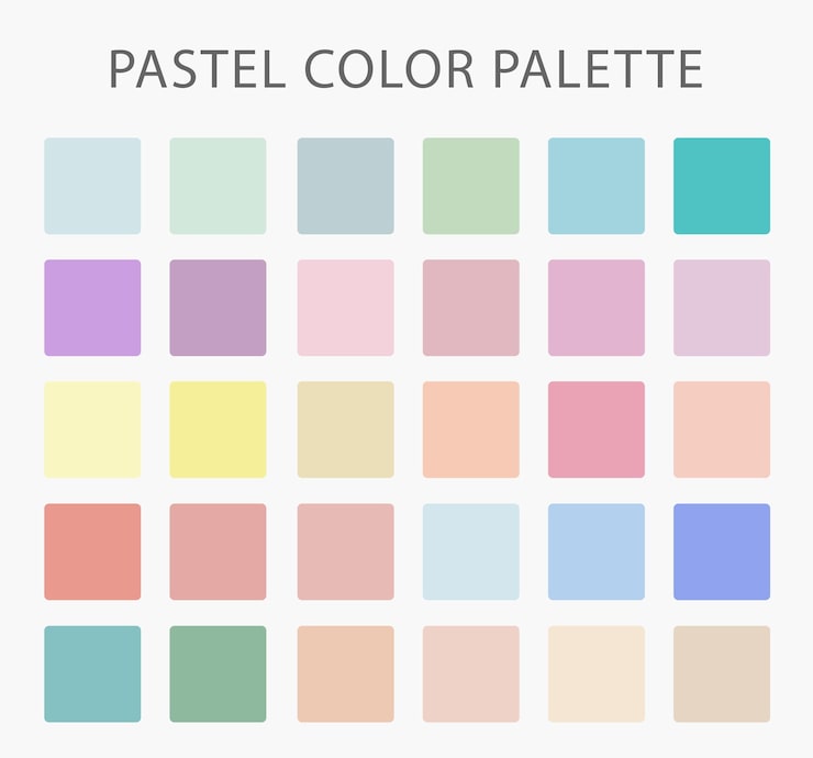 Vektor pastelfarver