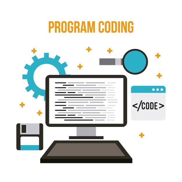 Vektor program kodning web software udvikling sprog proces