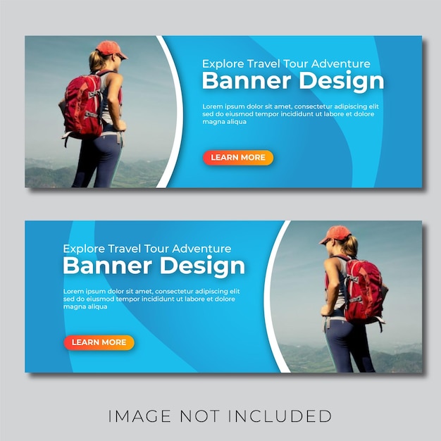 Vektor reseannons designmall banner