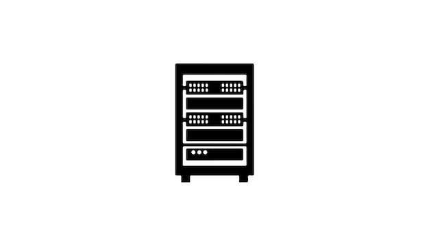Vektor serverrack-ikon til datacenter og it-infrastruktur