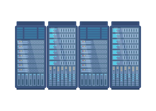 Vektor serverrack netværksstation database hosting storage cloud storage administration