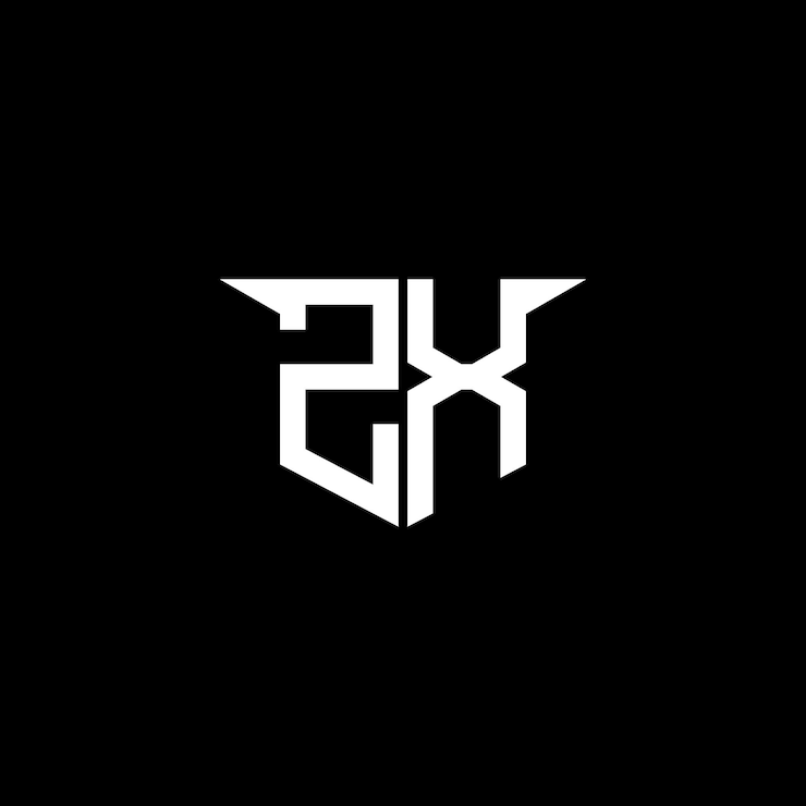 Vektör simetrik tasarımlı zx modern i̇nşaat logosu