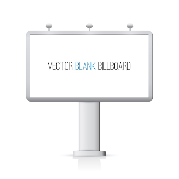 Vektor tomt billboard isoleret