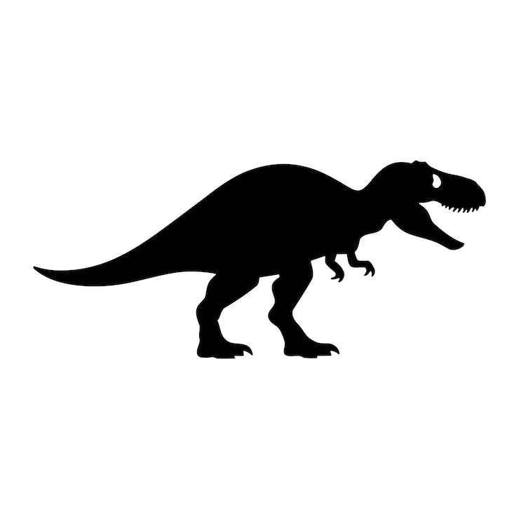 Vektör tyrannosaurus rex silüeti