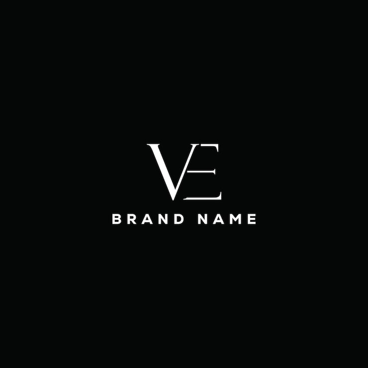 Vektör ve harf logosu tasarımı, ve yaratıcı baş harfleri harf logosu konsepti ay simge tasarımı v e