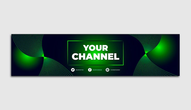 Vektör youtube banner şablonu tasarımı