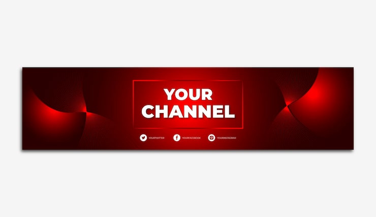 Vektör youtube banner şablonu tasarımı