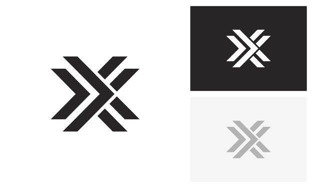 Vektor abstrakt pil x-logomerke