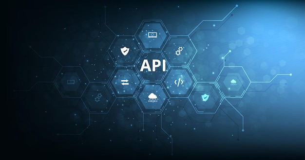 Vektor application programming interface api-konsept