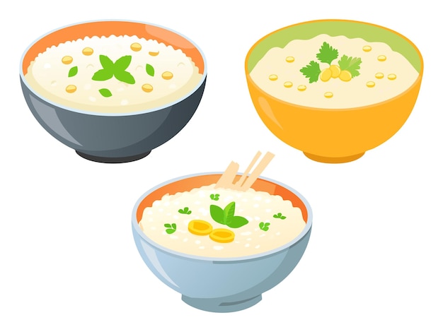 Vektor congee risgrøt