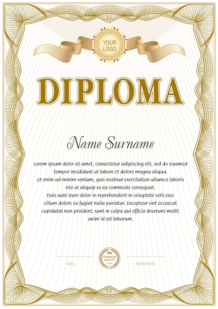 Vektor diplommal.