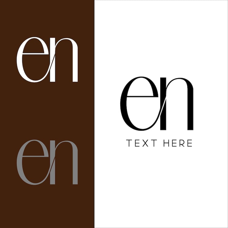 Vektor en initial letter logo design