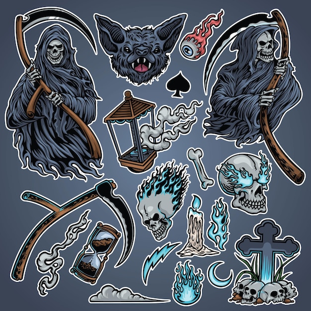 Vektor grim reaper-pakke