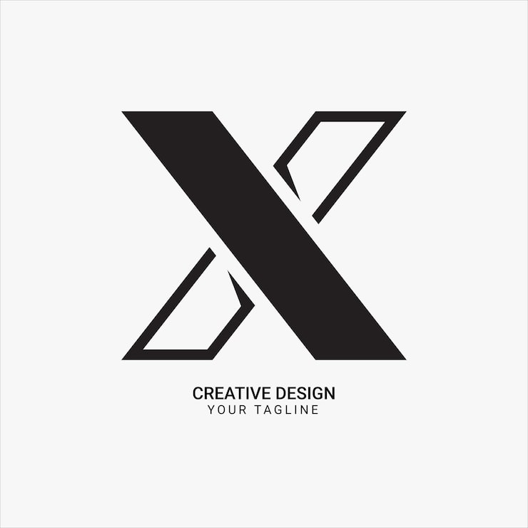 Vektor kreativ x flat monogram moderne merkevare unik stil logodesign