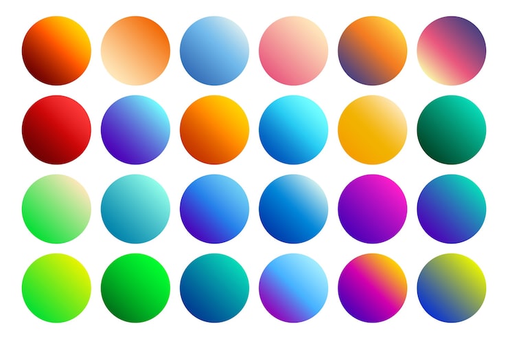 Vektor levende og jevne gradient myke farger