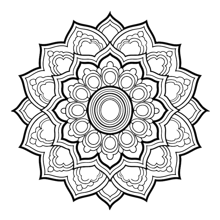 Vektor lineær mandala bakgrunn