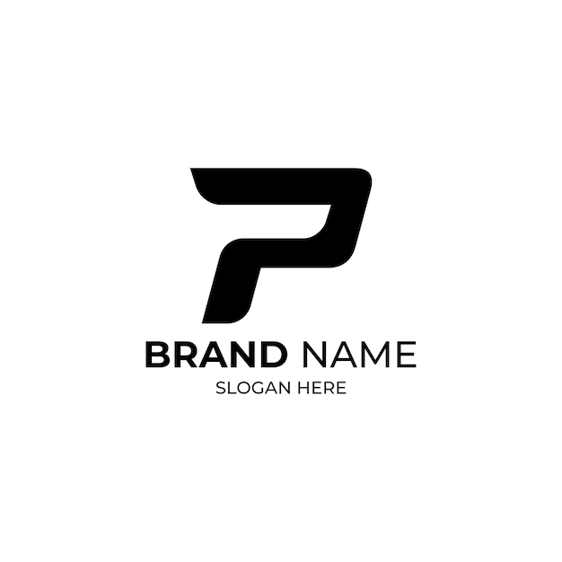 Vektor logo bokstav p moderne ditt merke