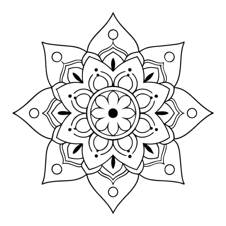Vektor mandala blomsterdesign