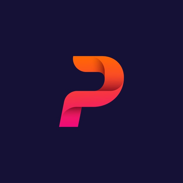 Vektor moderne p logo vektor