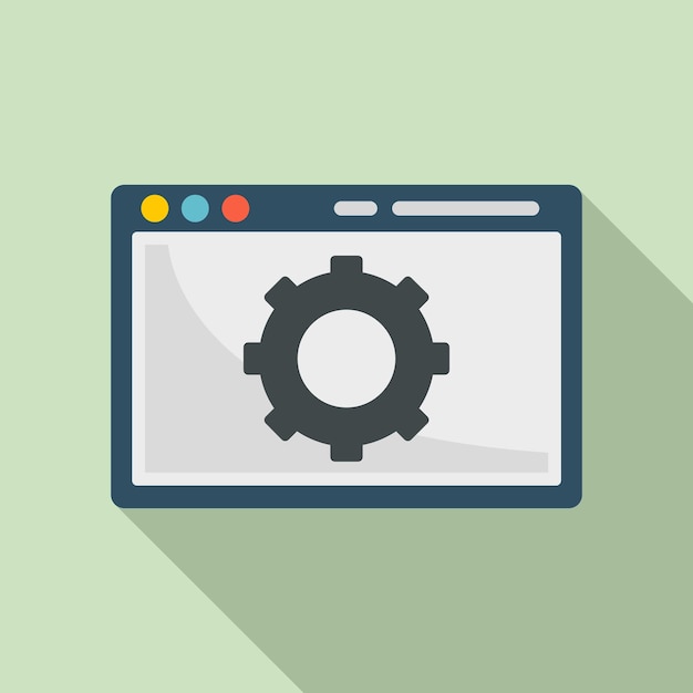 Vektor nettsidesystemikon. flat illustrasjon av web page system vector icon for web design
