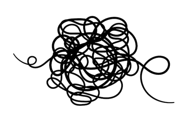 Vektori scribble ball chaos lines