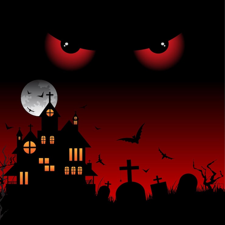 Wektor halloween zamku